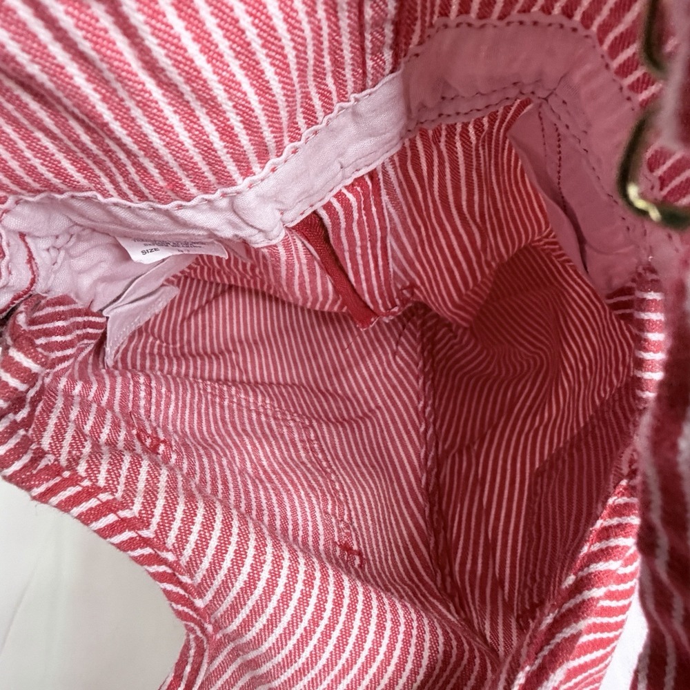 Vintage OshKosh B'Gosh Red & White Pinstripe Overalls The Genuine Article USA 4T - Picture 5 of 7